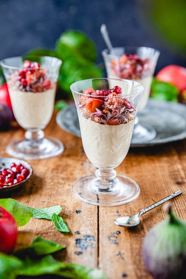 Krämig pannacotta med äpple