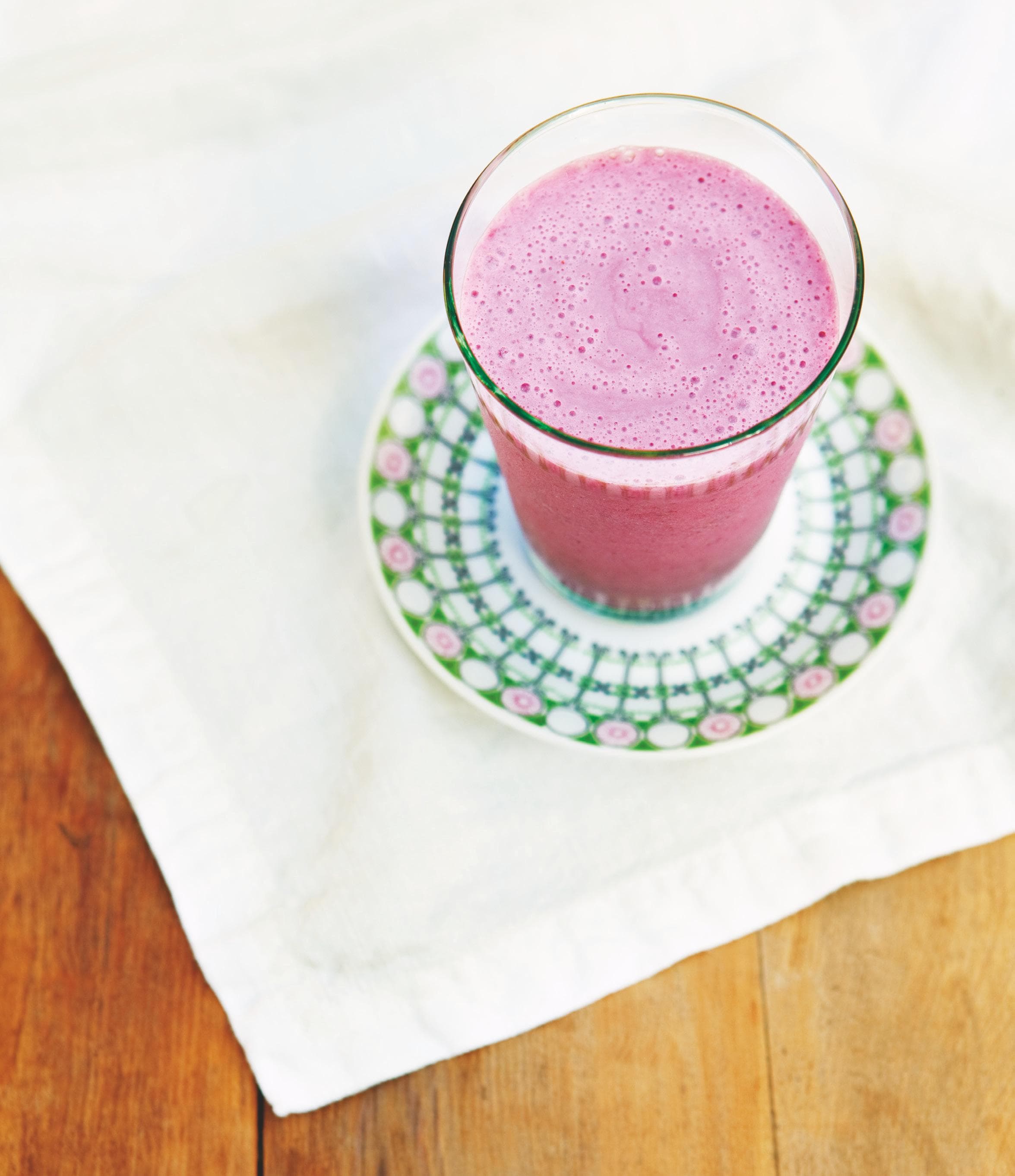 Smoothie med yoghurt och blåbär