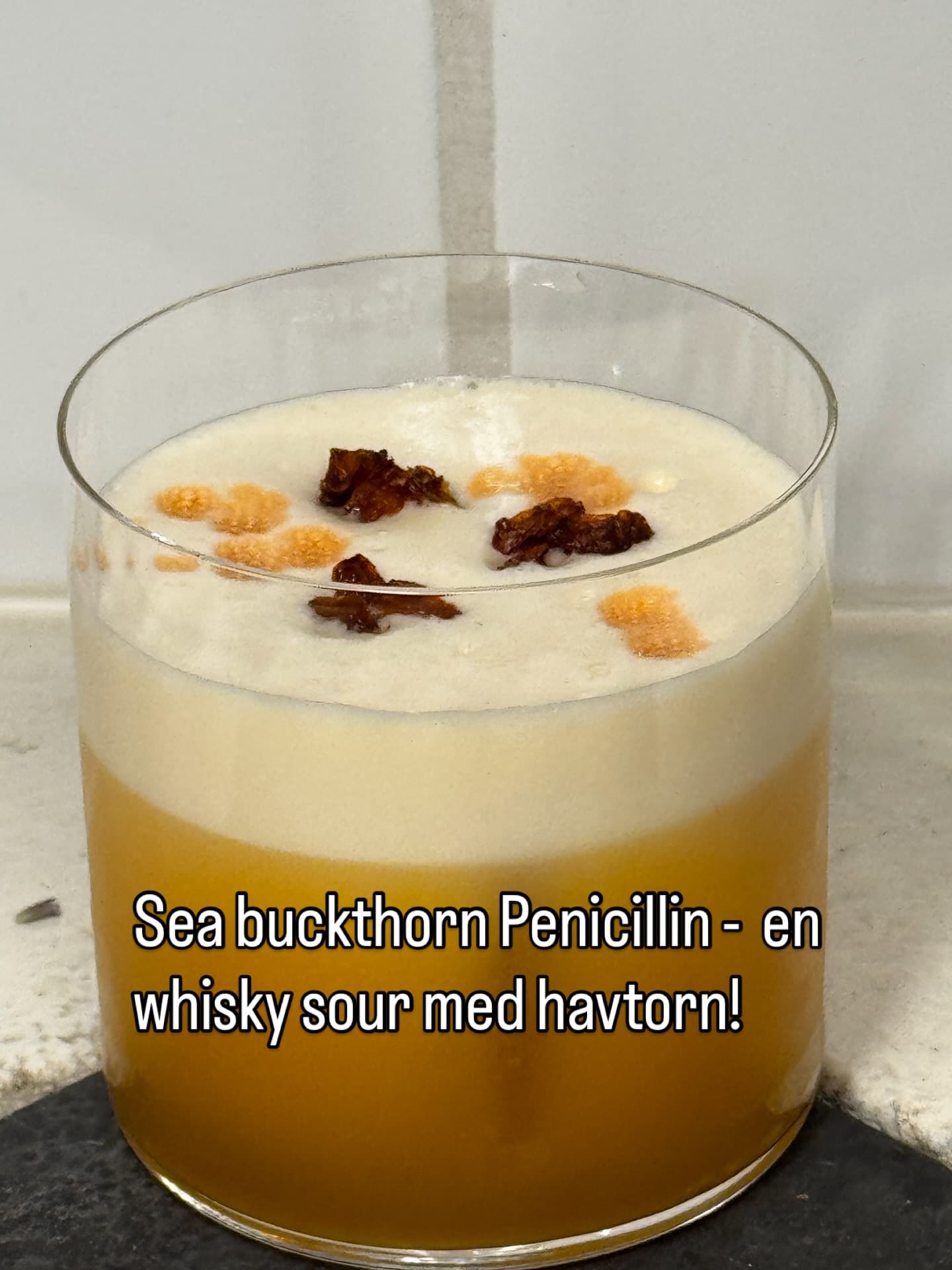 Sea Buckthorn Penicillin – whisky sour med havtorn