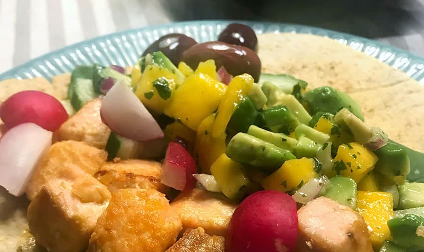 Laxtacos med Mango- och Avokadosalsa