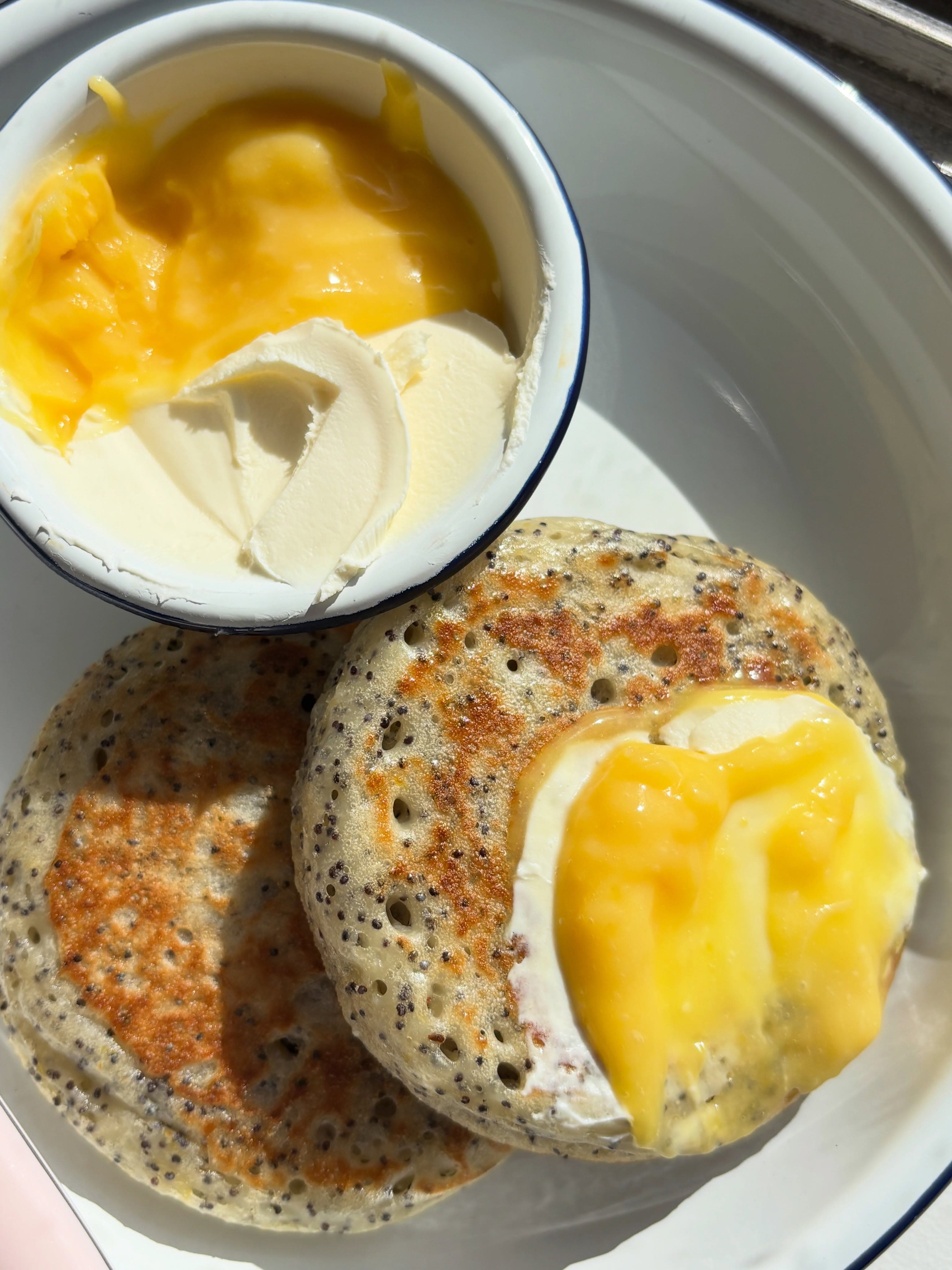 Lemon Poppyseed Crumpets
