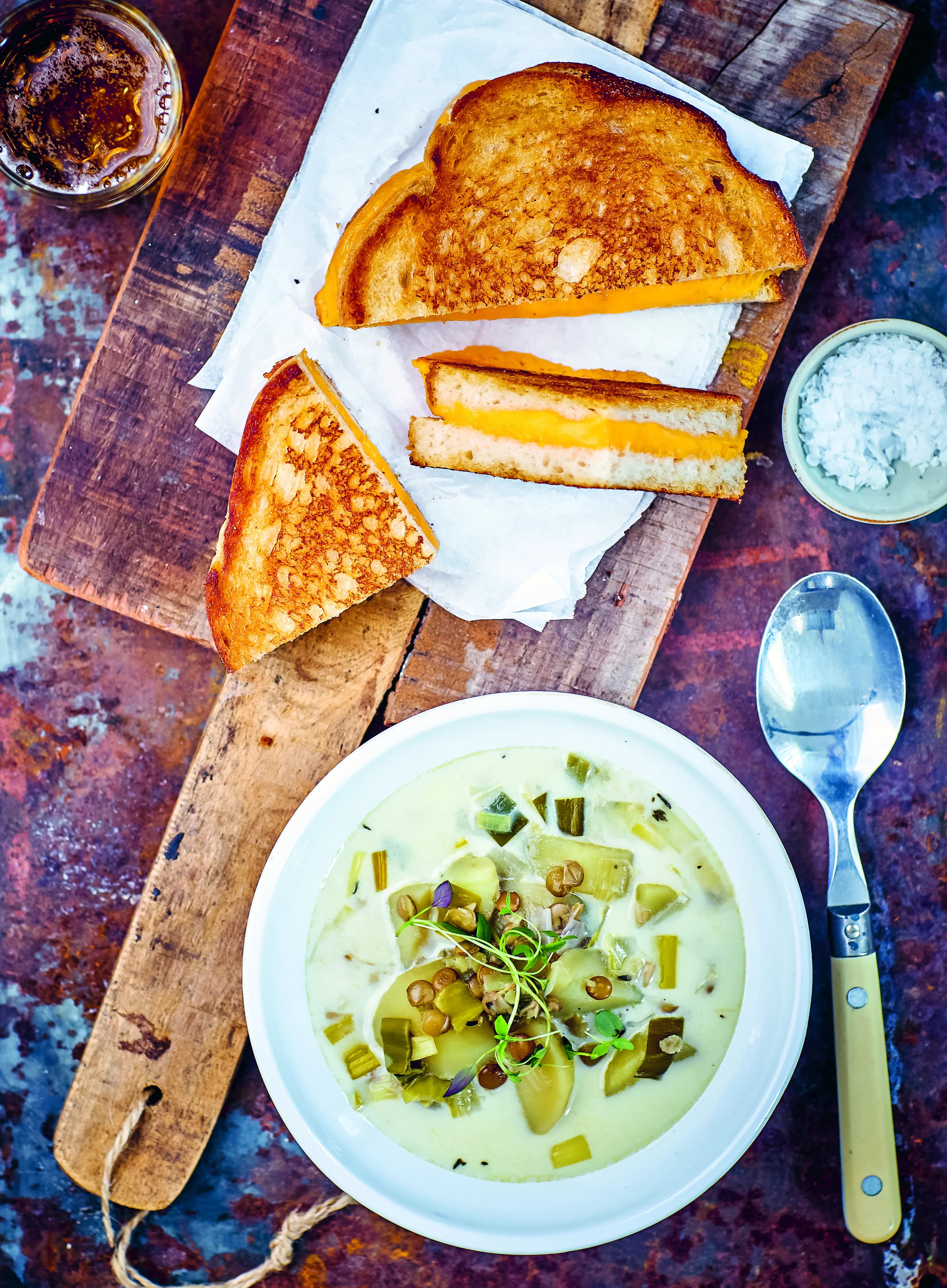 Grilled cheese sandwiches