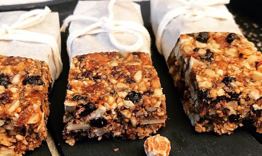 Energibar med blåbär