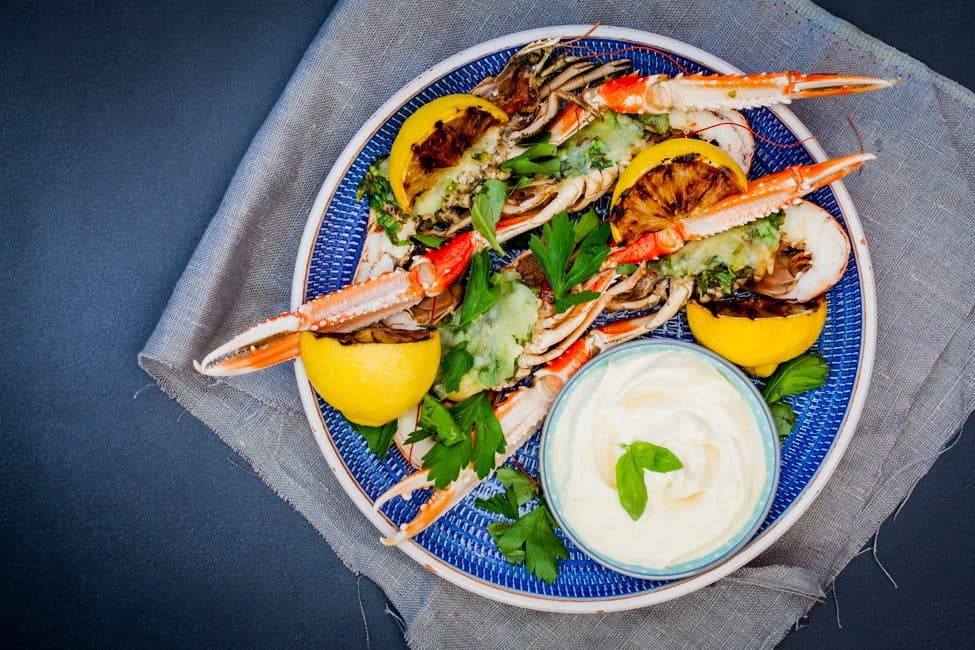 Gratinerade havskräftor med aioli