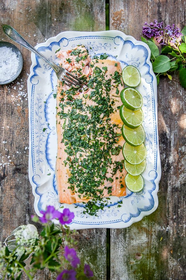 Hel laxsida grillad eller i ugn