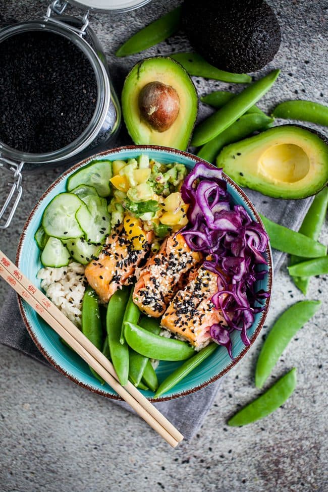 Poké bowl med lax