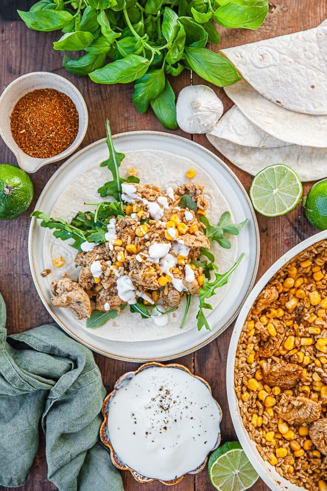 Meal prep-burritos med kyckling