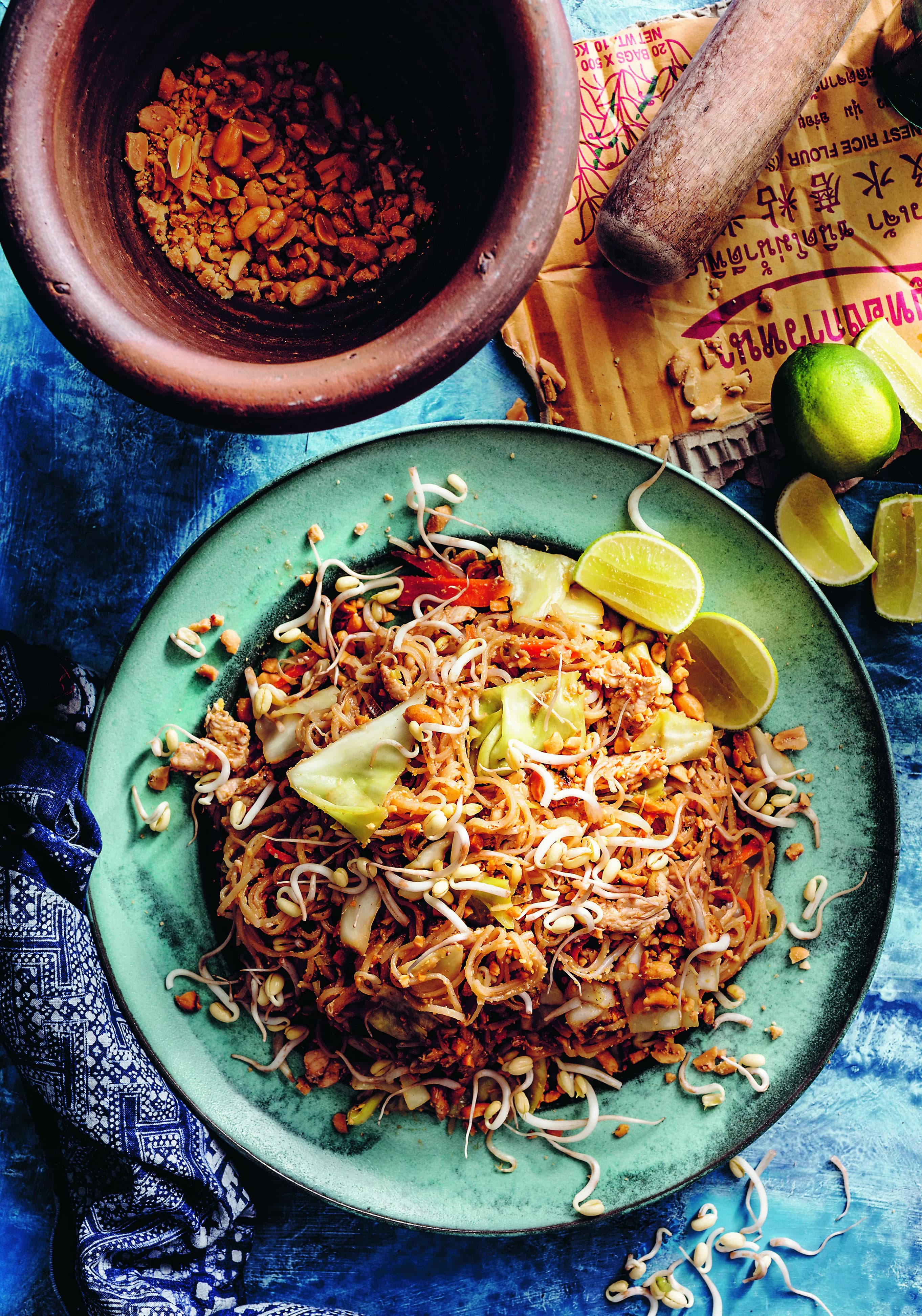 Pad thai med kyckling