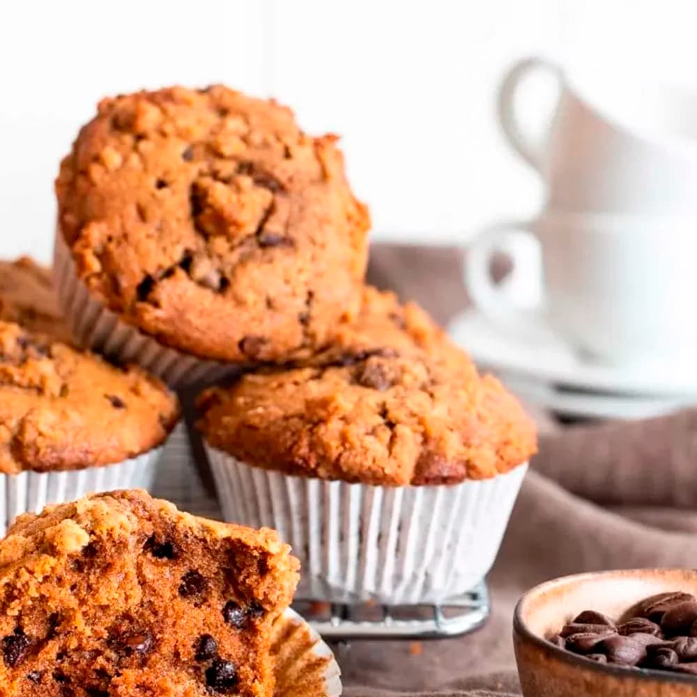 Kaffemuffins med chokladbitar