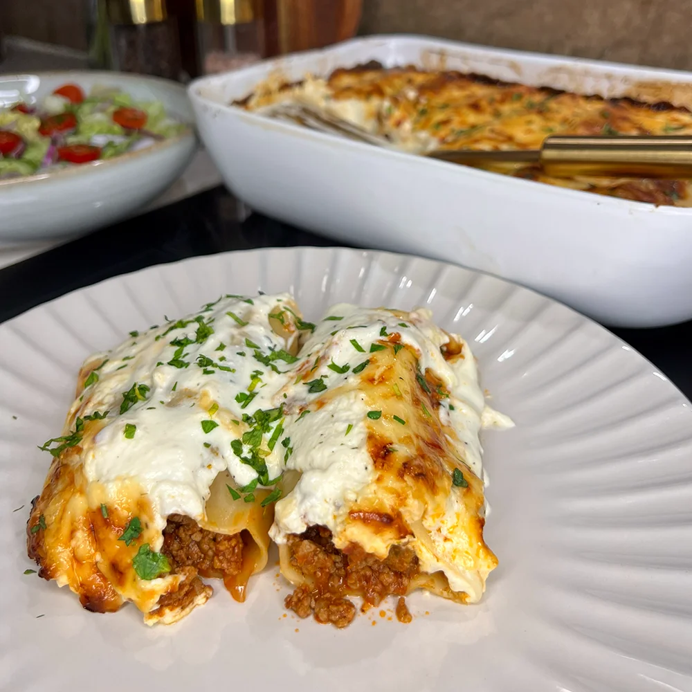 Krämiga Ostiga Lasagnerullar