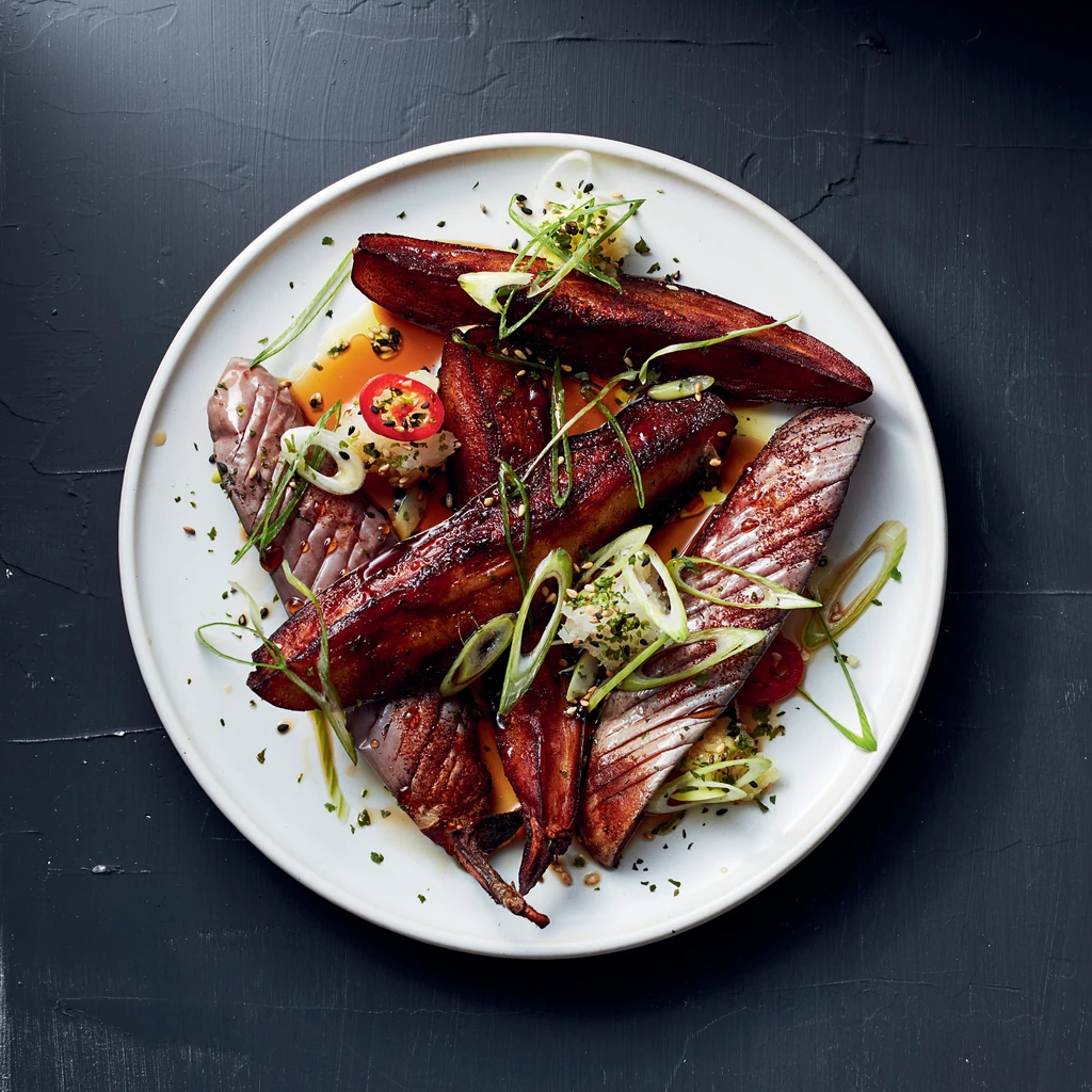 Friterad aubergine som i Tokyo by Mathias Dahlgren